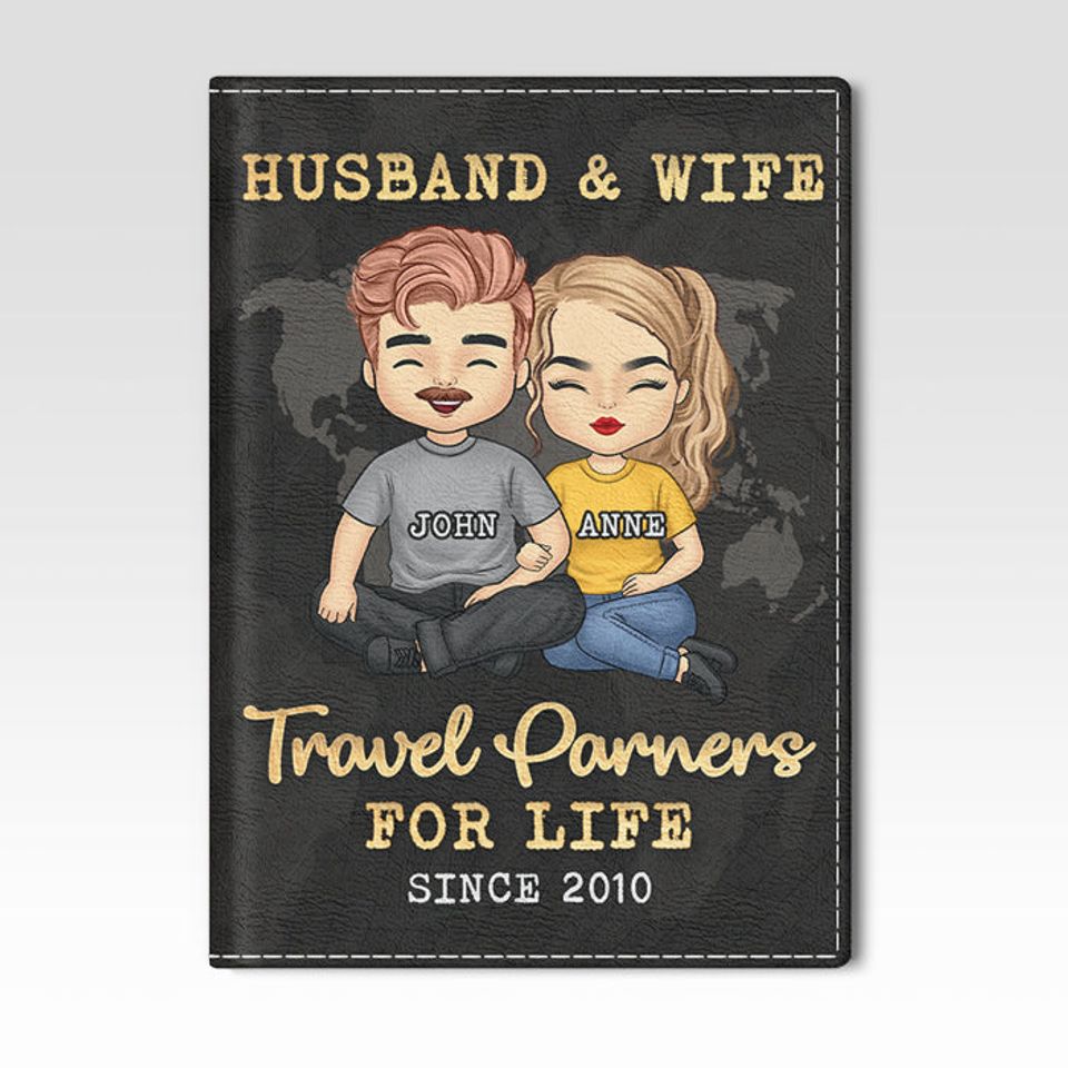 Travel Partners For Life - Personalized Passport Cover, Passport Holder