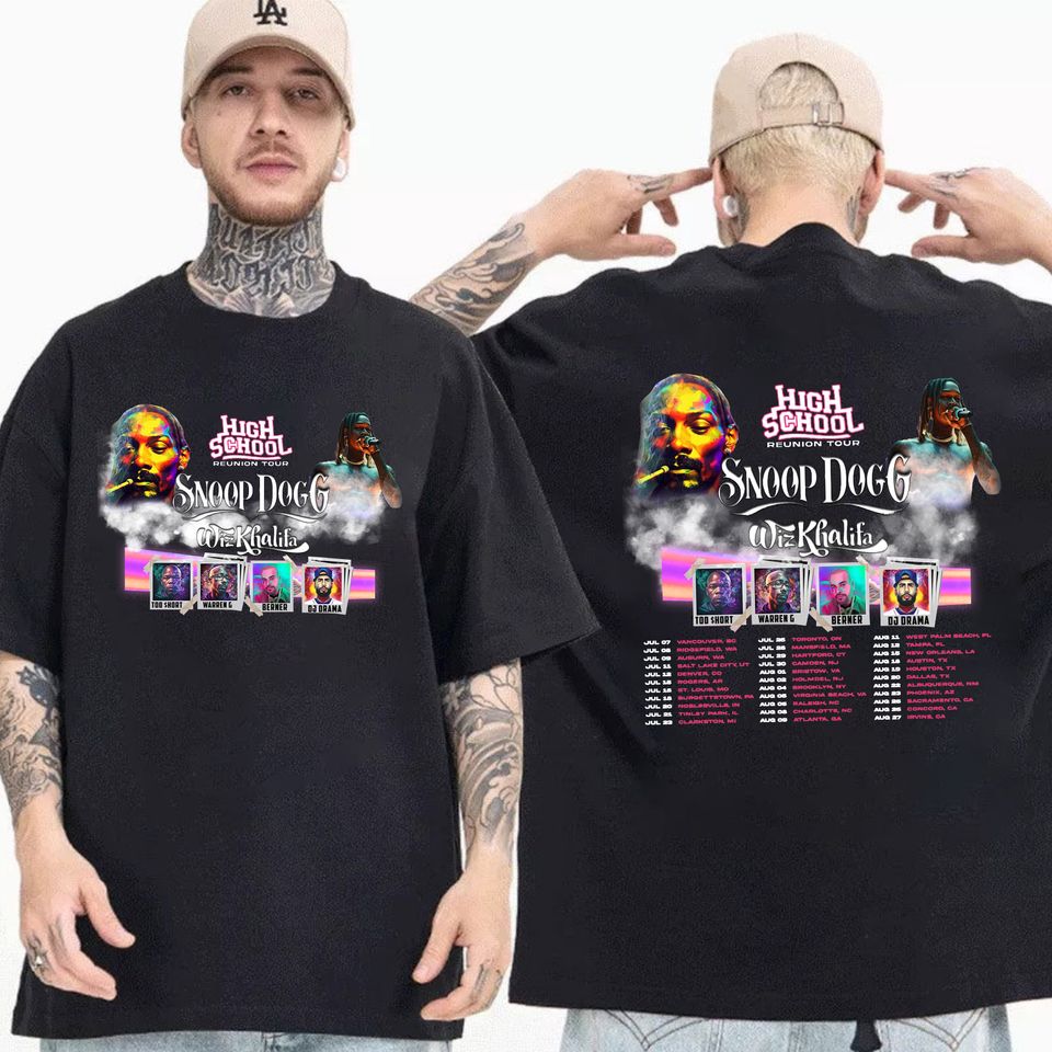 2023 Snoop Dogg And Wiz Khalifa High School Reunion Tour T-Shirt