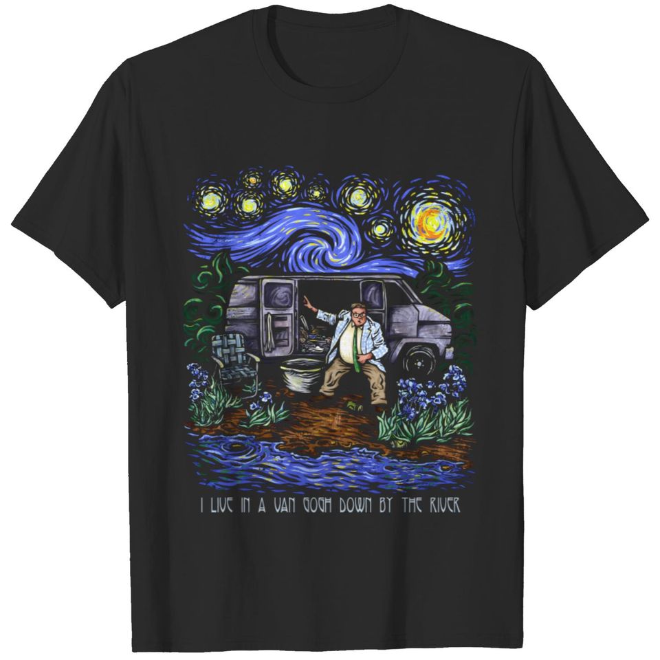 Van Gogh Live In A Van Down By the River Vintage T-Shirt