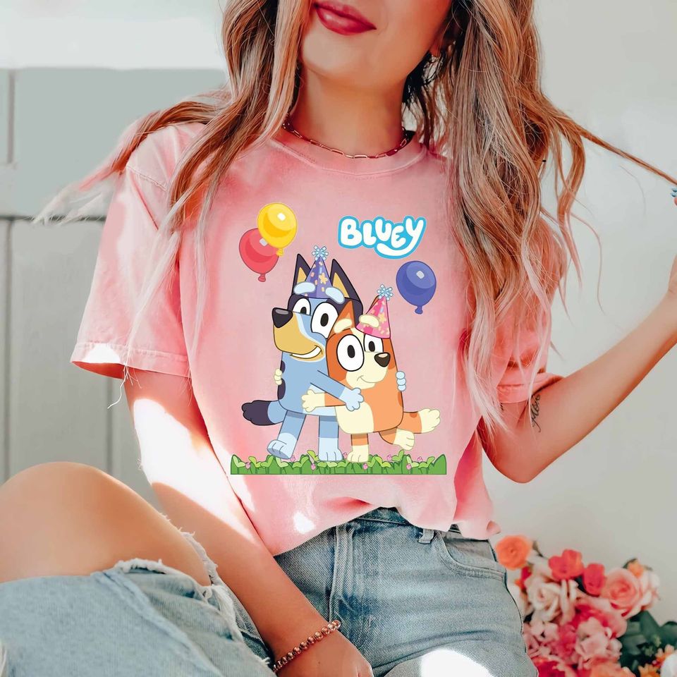 BlueyDad Birthday Party Shirt, Happy BlueyDad And Bingo Shirt