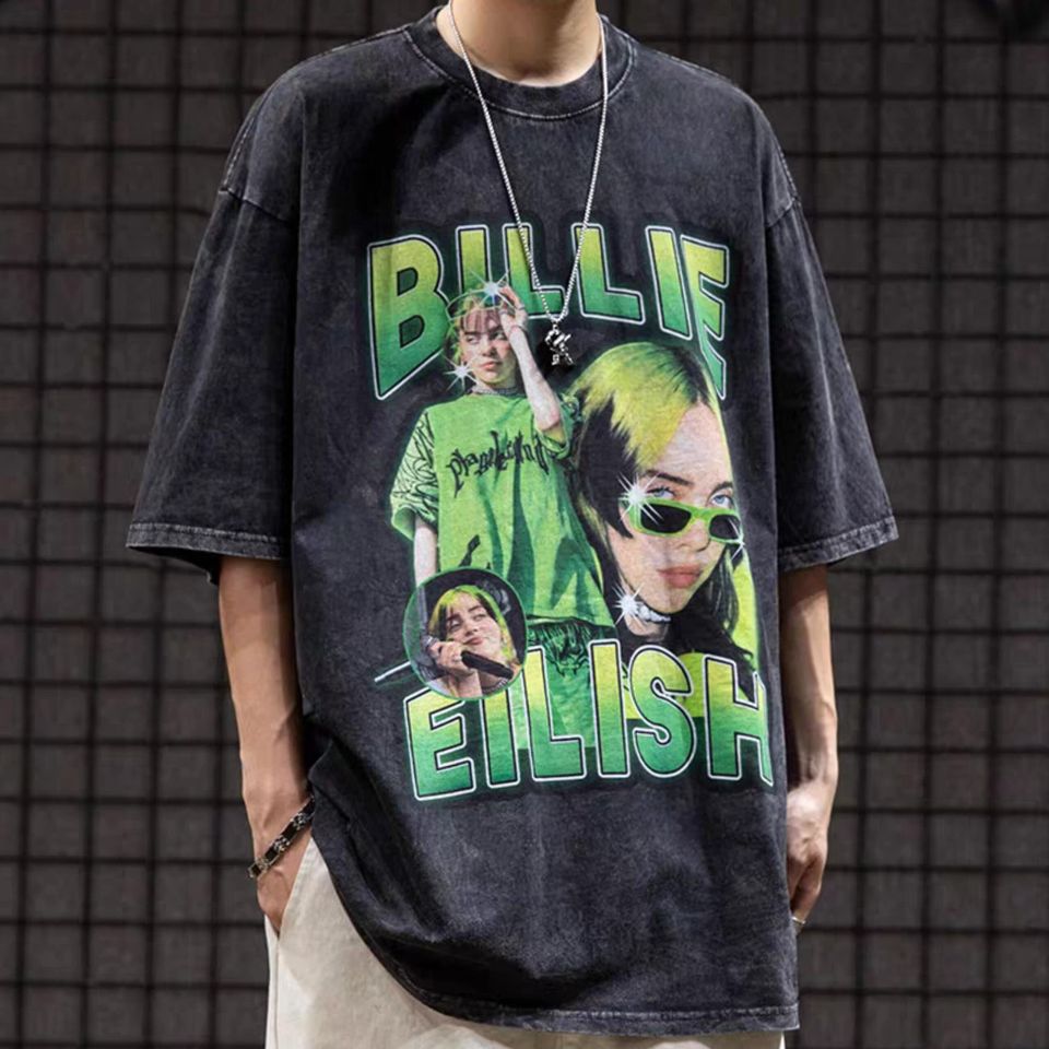 Acid wash Billie Eilish Tee Tshirt