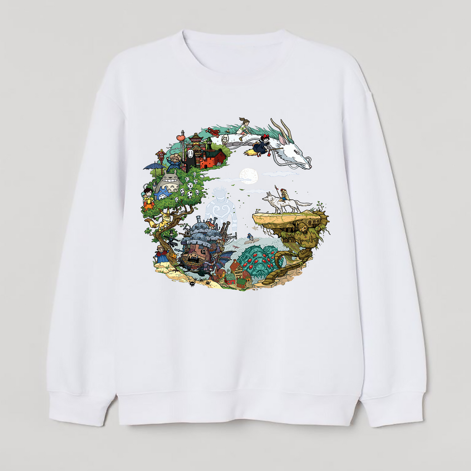 Studio Ghibli Sweatshirt, Studio Ghibli Character Sweatshirt