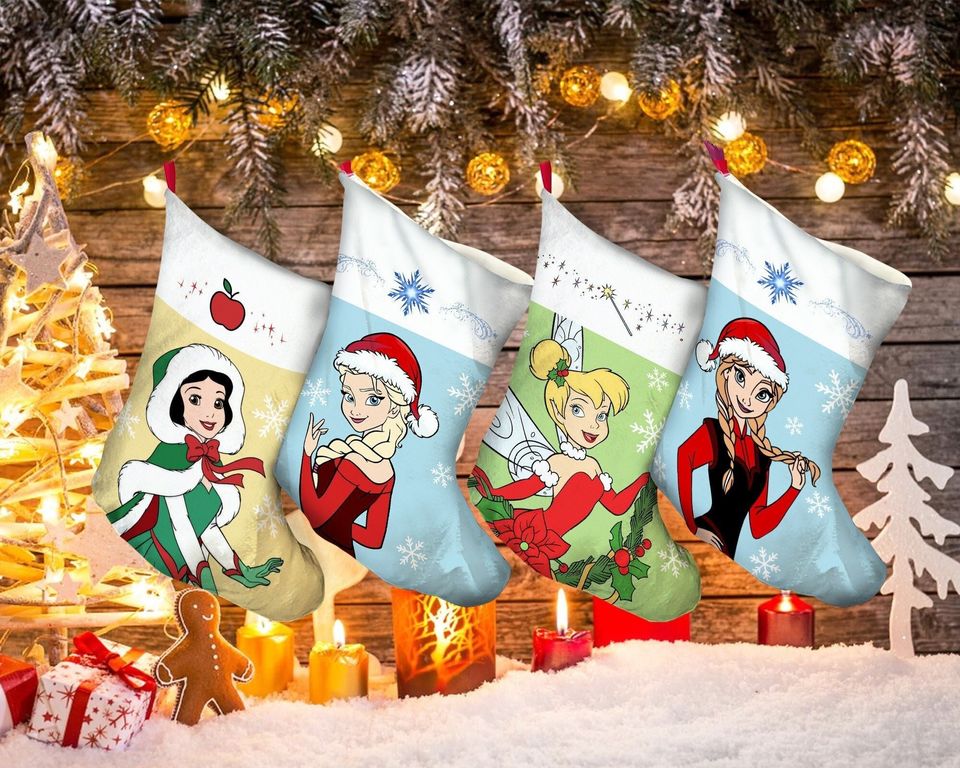 Disney Princess Christmas Stocking, Elsa Stocking, Anna Stocking