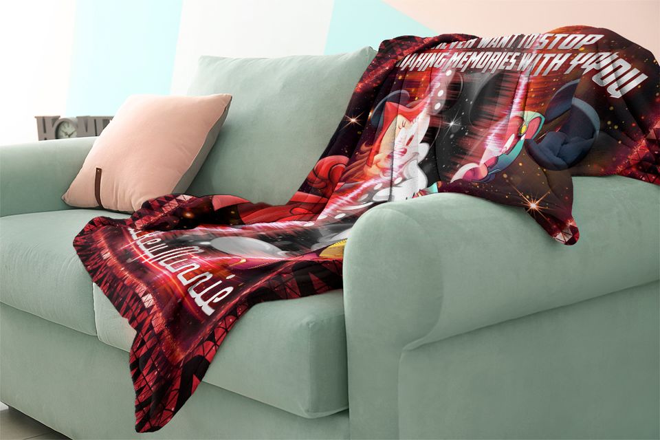 Custom Name Disney LOVE Mickey Mouse Blanket, WandaVision Blanket 3
