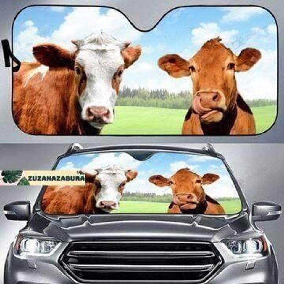 Hereford Cattle Car Sun Shade, Hereford Cattle Car Decoration