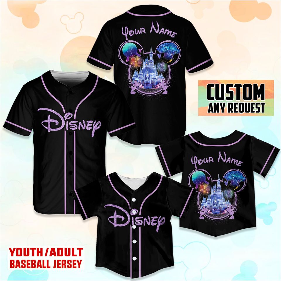 Personalized Disney Baseball Jersey, Mickey Mouse Jersey, Magic Kingdom Jersey