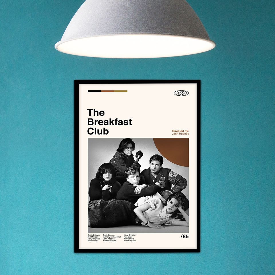The Breakfast Club Poster, John Hughes, Retro Modern Poster