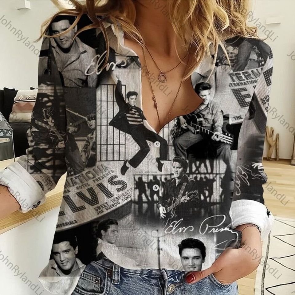 Elvis Presley Women Casual Shirt, Elvis Presley Shirt