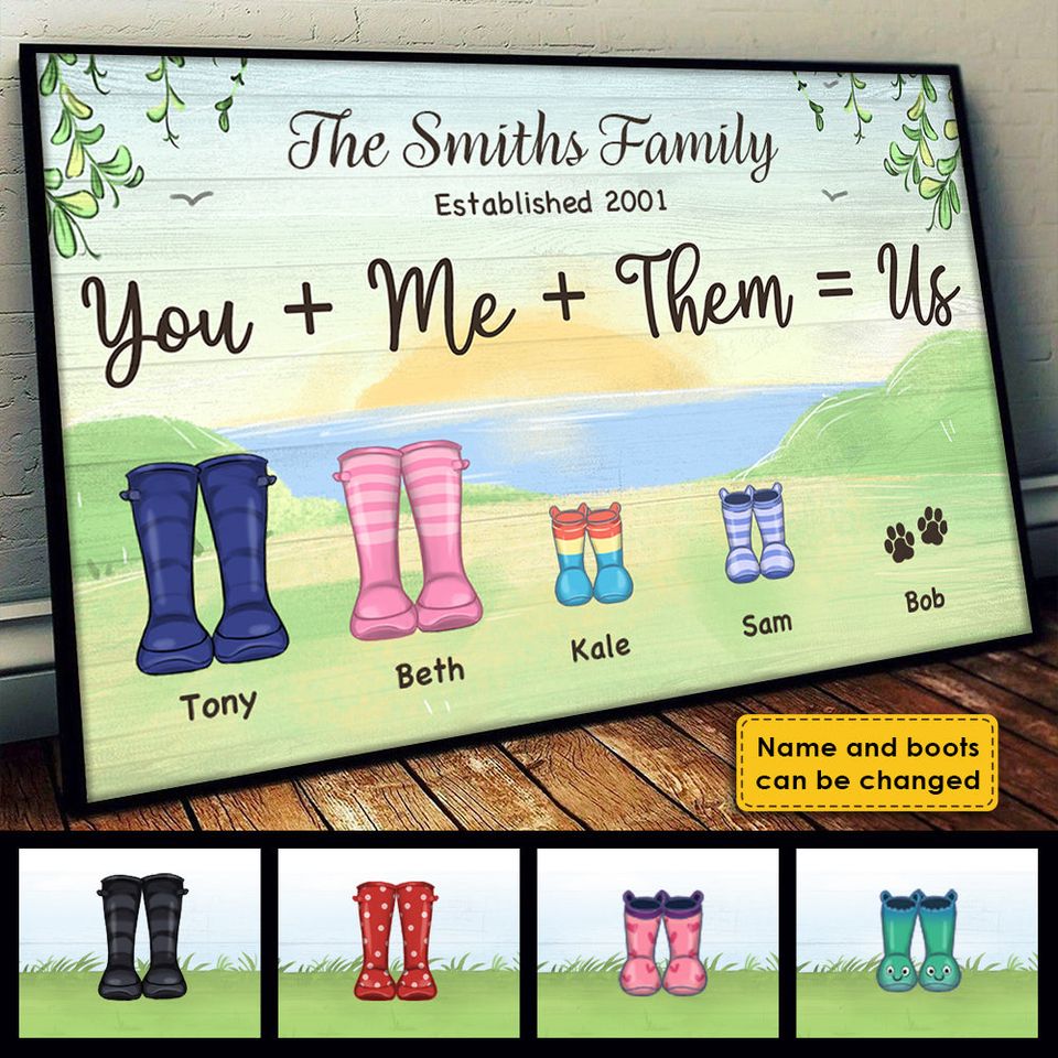 You Know We Belong Together Family Personalized Custom Horizontal Poster