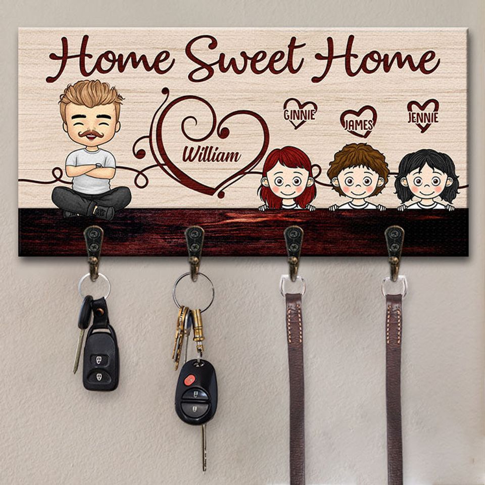 Our Sweet Home - Personalized Key Hanger, Key Holder