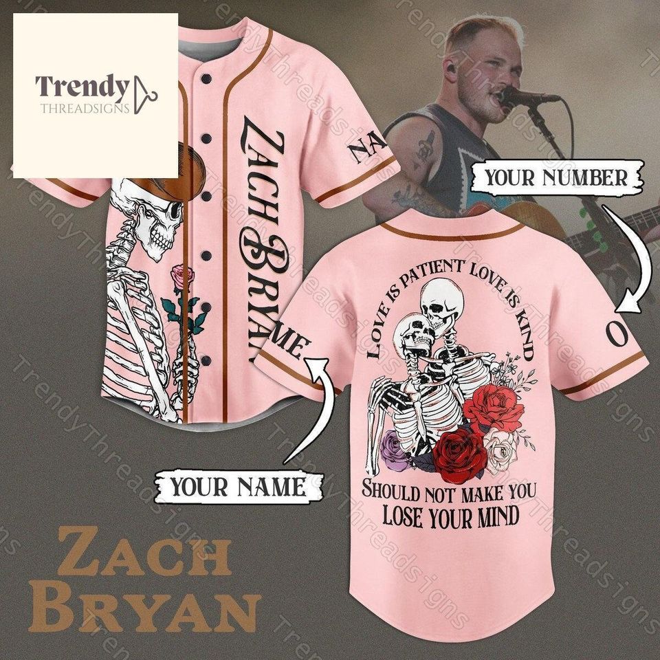 Custom Zach Bryan Baseball Jersey, Zach Bryan Baseball Shirt