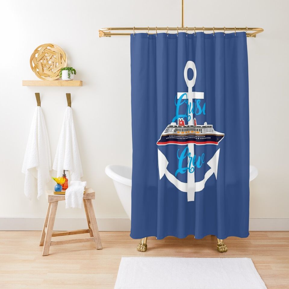 Magical Cruise Crew Disney Shower Curtain, Disney Bathroom Decor