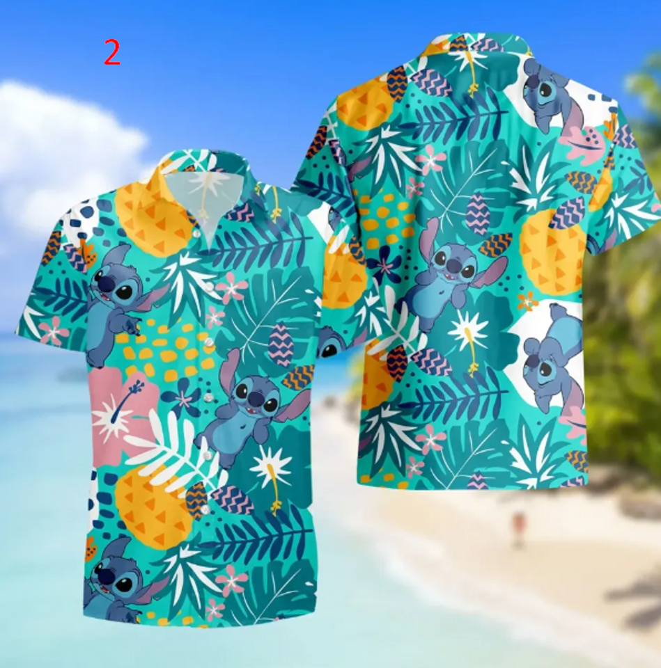 Stitch Hawaii Beach Hot Summer Shirt, Disney Hawaiian Shirt