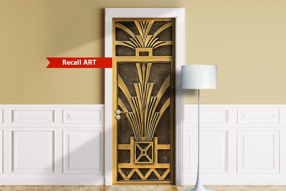 Bronze Door - Sticker for Door, Wall or Fridge Door Cover
