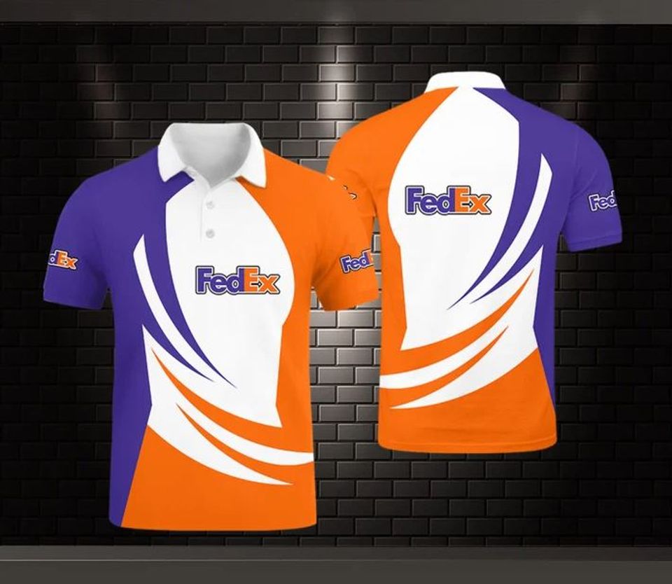 FedEx Polo Shirt, FedEx Ground 3D Printed Polo Shirt