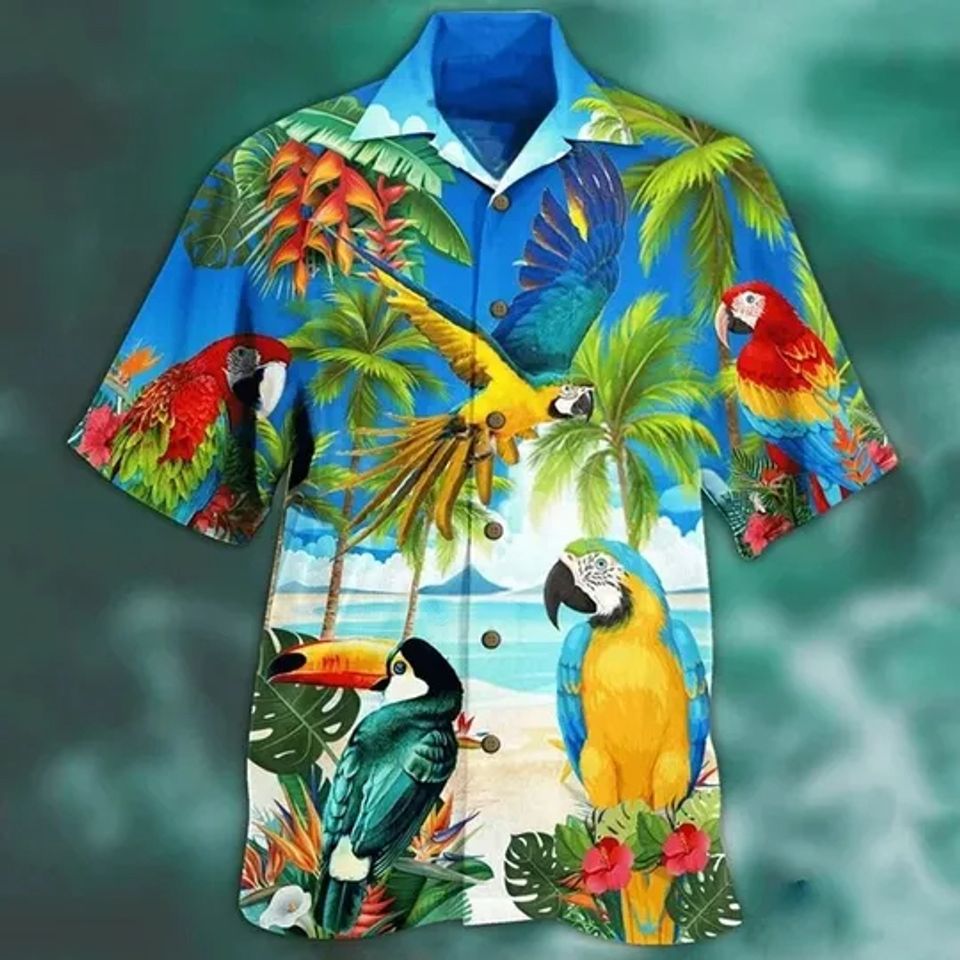 Parrot Men's Casual Shirts Parrot Hawaiian Shirt