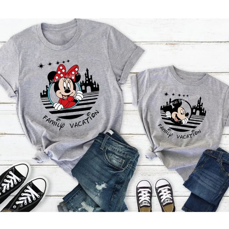 Disney Family Vacation Clothes Mickey Mouse Fashion Disneyland Trip T-shirts