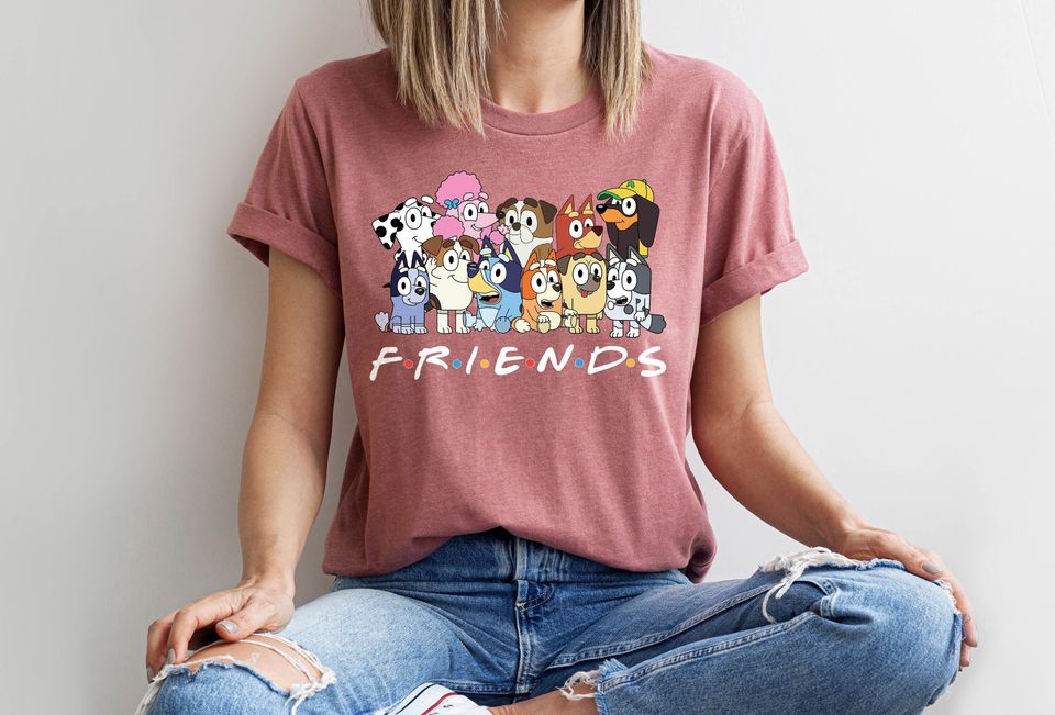 Friends T-shirt, BlueyDad Shirt, Cartoon Shirt, BlueyDad and FriendsShirt