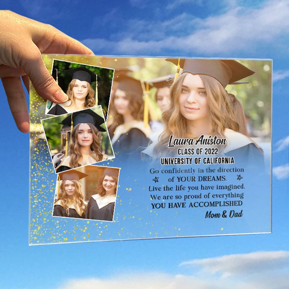 We Are So Proud Of Everything You Have Accomplished Custom Image Acrylic Plaque With Stand