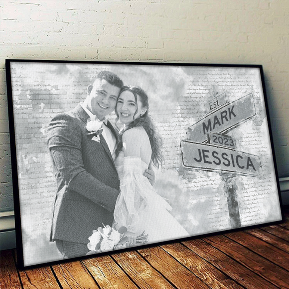 Custom Photo I Need You Because I Love You Upload Image Custom Couples Personalized Poster