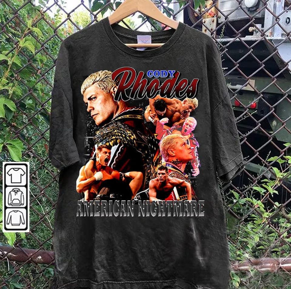 Vintage 90s Graphic Style Cody Rhodes TShirt - Cody Rhodes
