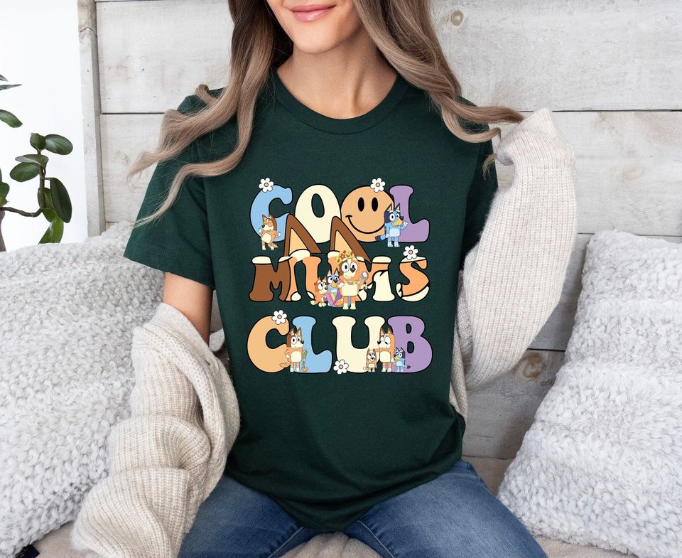 Cool Mums BlueyDad shirt, BlueyDad Cool Mom Club Shirt, BlueyDad Chilli Heeler Shirt