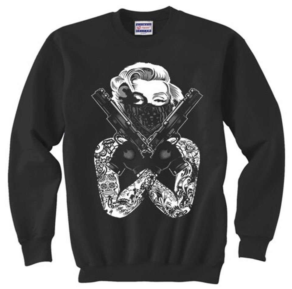 Crewneck Sweatshirt / Marilyn Monroe Gangsta Pose
