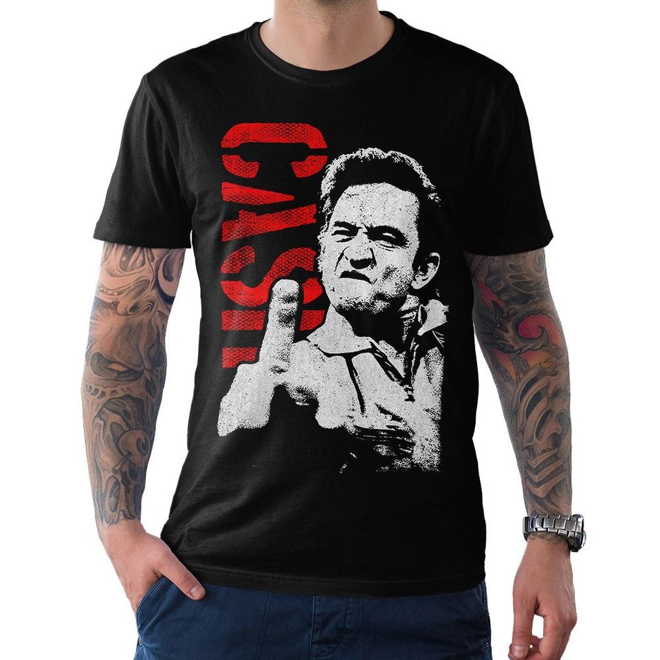 Johnny Cash Vintage T-Shirt, 100% Cotton Tee