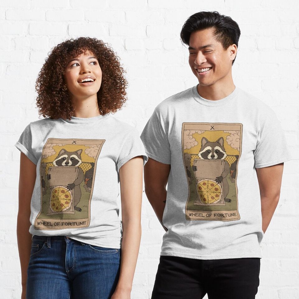 Wheel of Fortune - Raccoons Tarot Classic T-Shirt