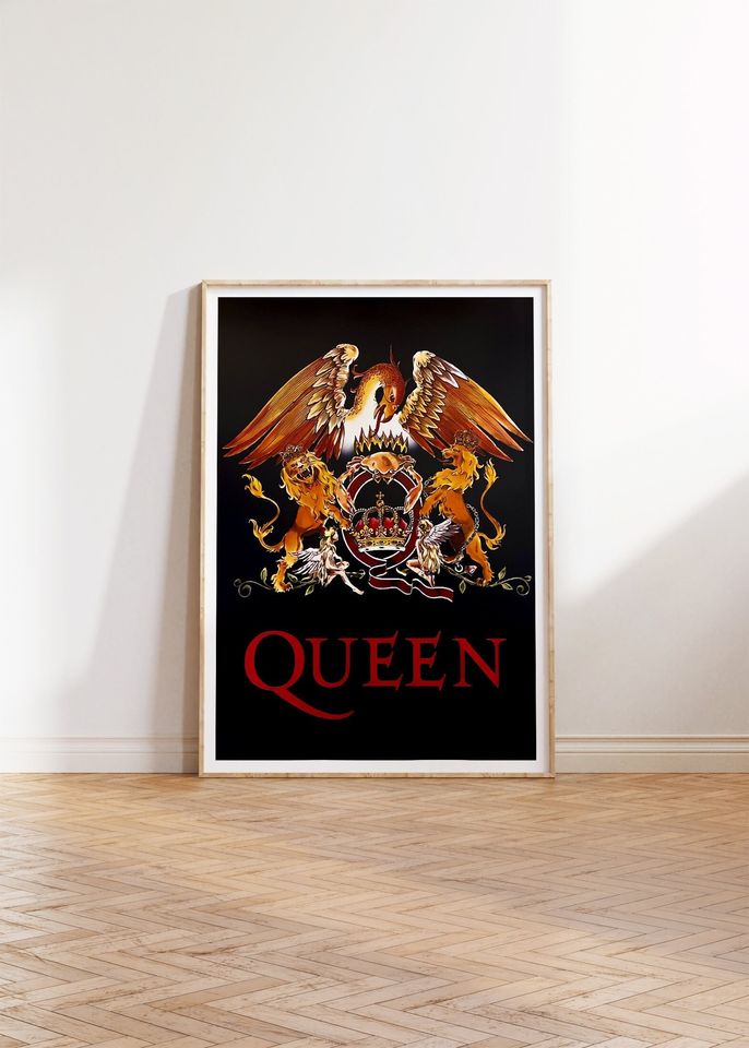 Queen Poster, Rock'n Roll, Heavy metal Print, Band Poster Vintage
