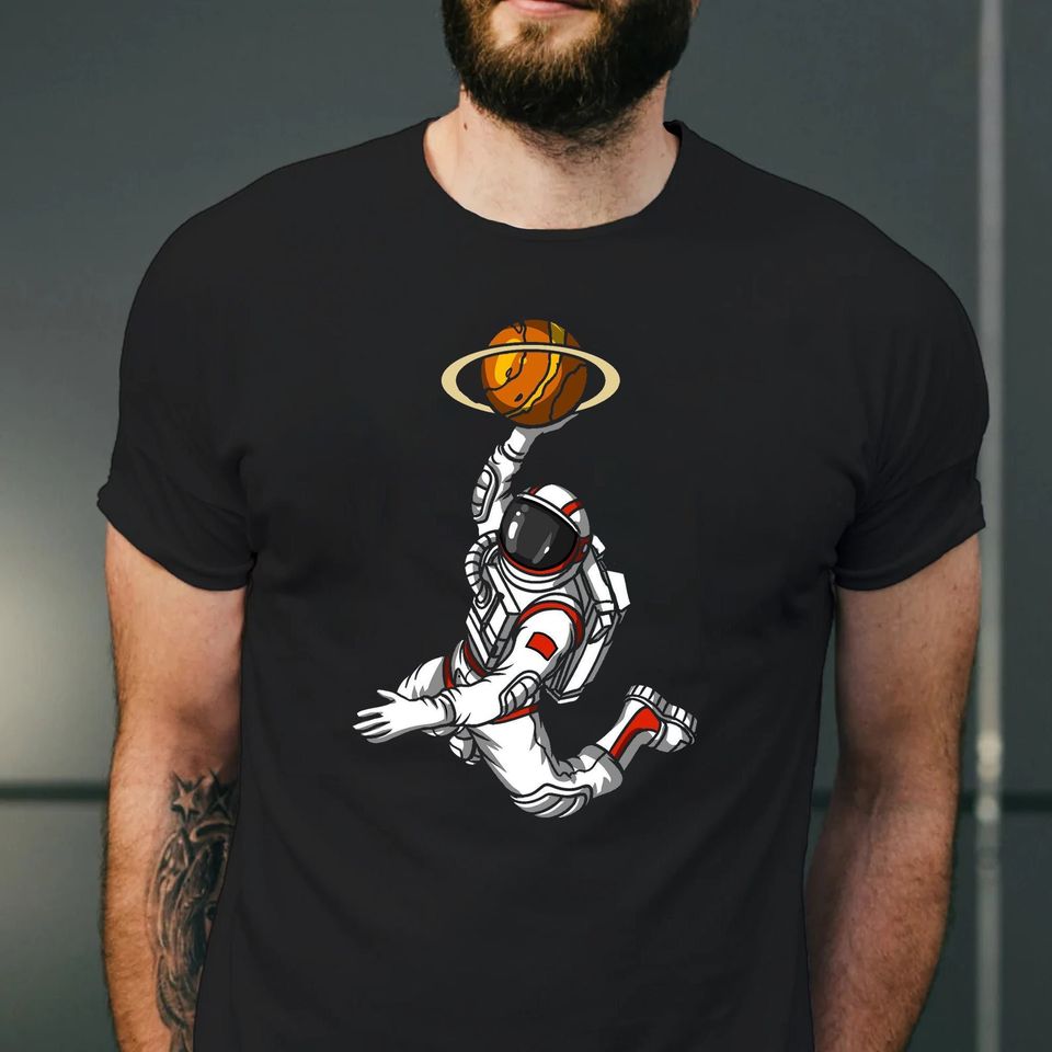 Basketball Player Astronaut Shirt, Sport Shirt, Basketball Shirt, Basketball Gift