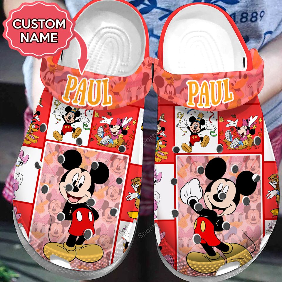 Custom Mickey Mouse Clogs Shoes, Gift For Kids, Gift For Her