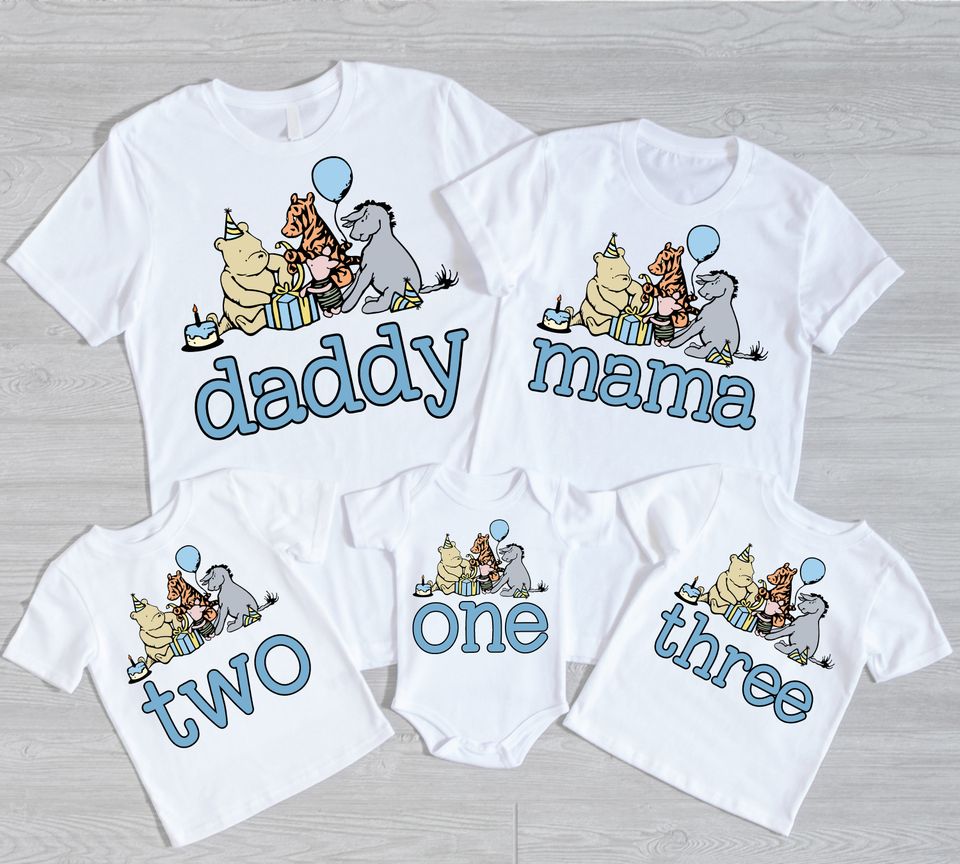Classic Winnie The Pooh,  Classic Pooh Family Shirts