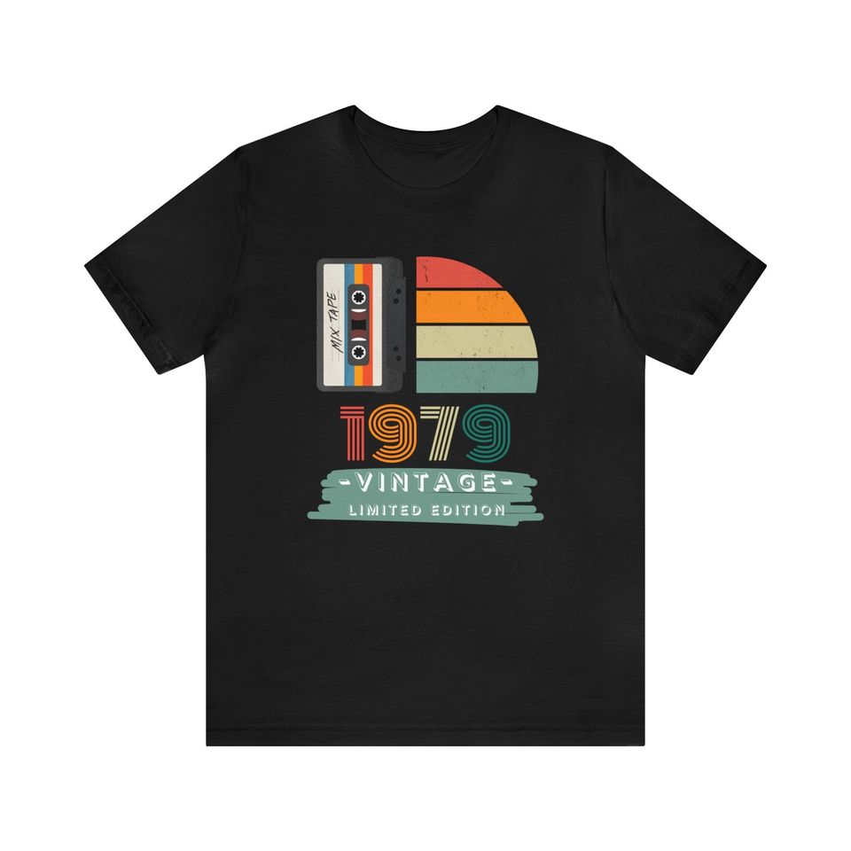 Retro Birthday Shirt, Retro 1979 Shirt, Vintage 1979 T-Shirt, Birthday Gift For Women, Birthday Gift For Men, Birthday Best Friend, Vintage