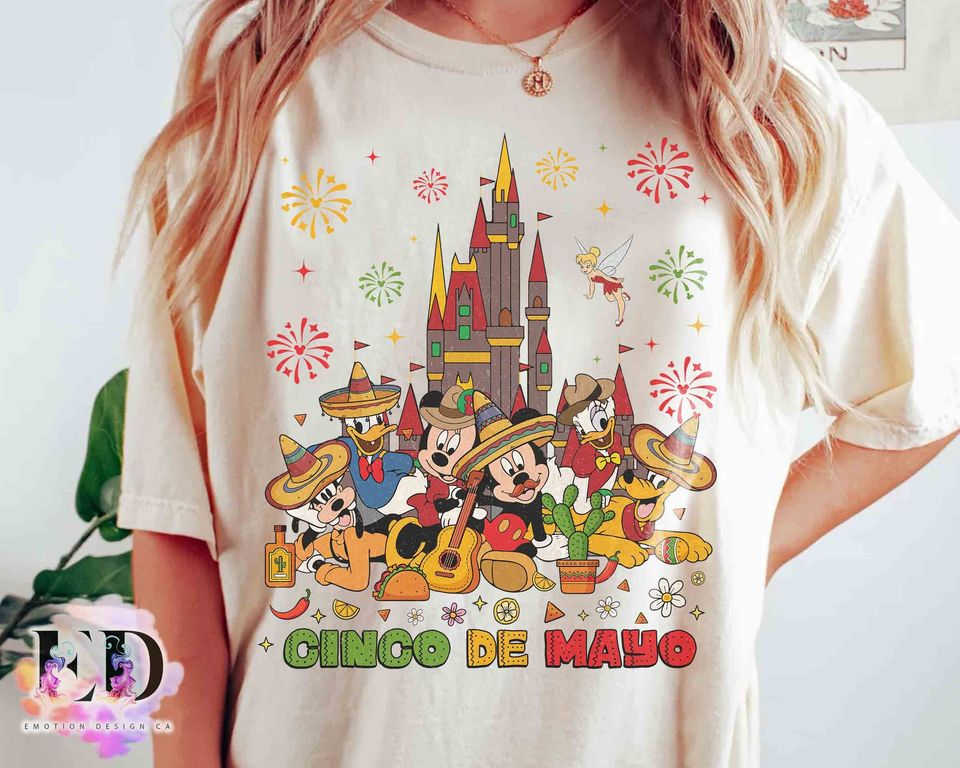 Cute Mickey and Friends Take Photo Vintage T-shirt, Disney Cinco De Mayo Matching