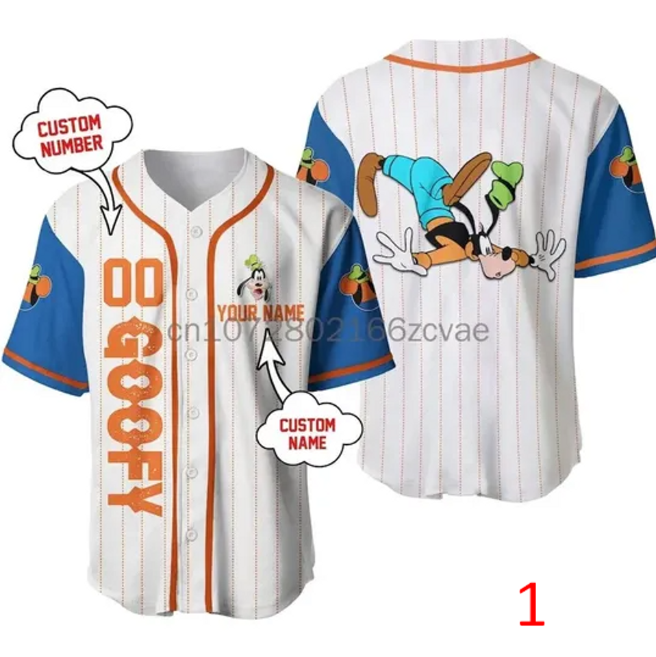2024 Custom Name Disney Goofy Baseball Jersey