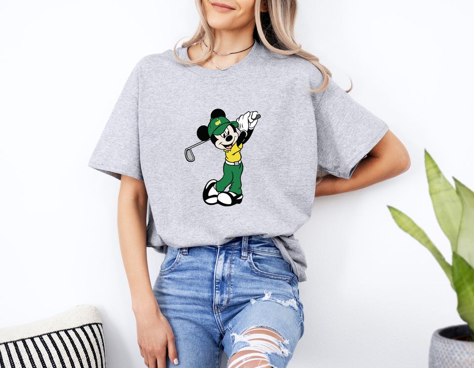 Masters Golf T-Shirt, Masters Golf Tournament, Mickey Mouse Golf SHirt