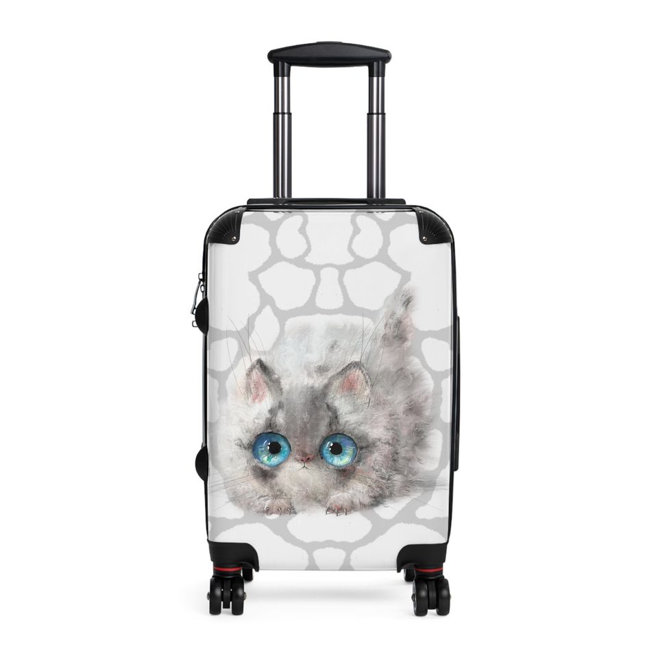 Ziggy The Kitten Suitcase, Cat Themed Luggage, Kitten Inspired Travel Accessories, Adorable Childrens Luggage, Unique Travel Accessories