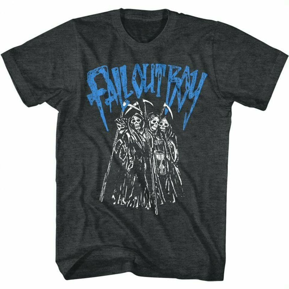 Fall Out Boy Shirt Vintage Rock Band Men's Black T-shirt FOB Pop Music Concert Tour Merch Grim Reapers Punk Logo Graphic Tees