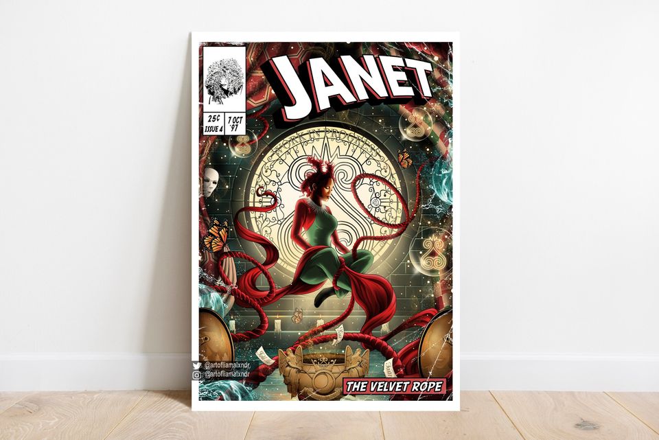 Janet Jackson Poster- The Velvet Rope Comic Poster