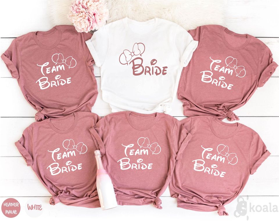 Bride Shirt, Bachelorette Party, Team Bride, Disney Shirt, Disney Bachelorette, Bride Gift, Bridal Gift, Wedding Gift, Wife Shirt