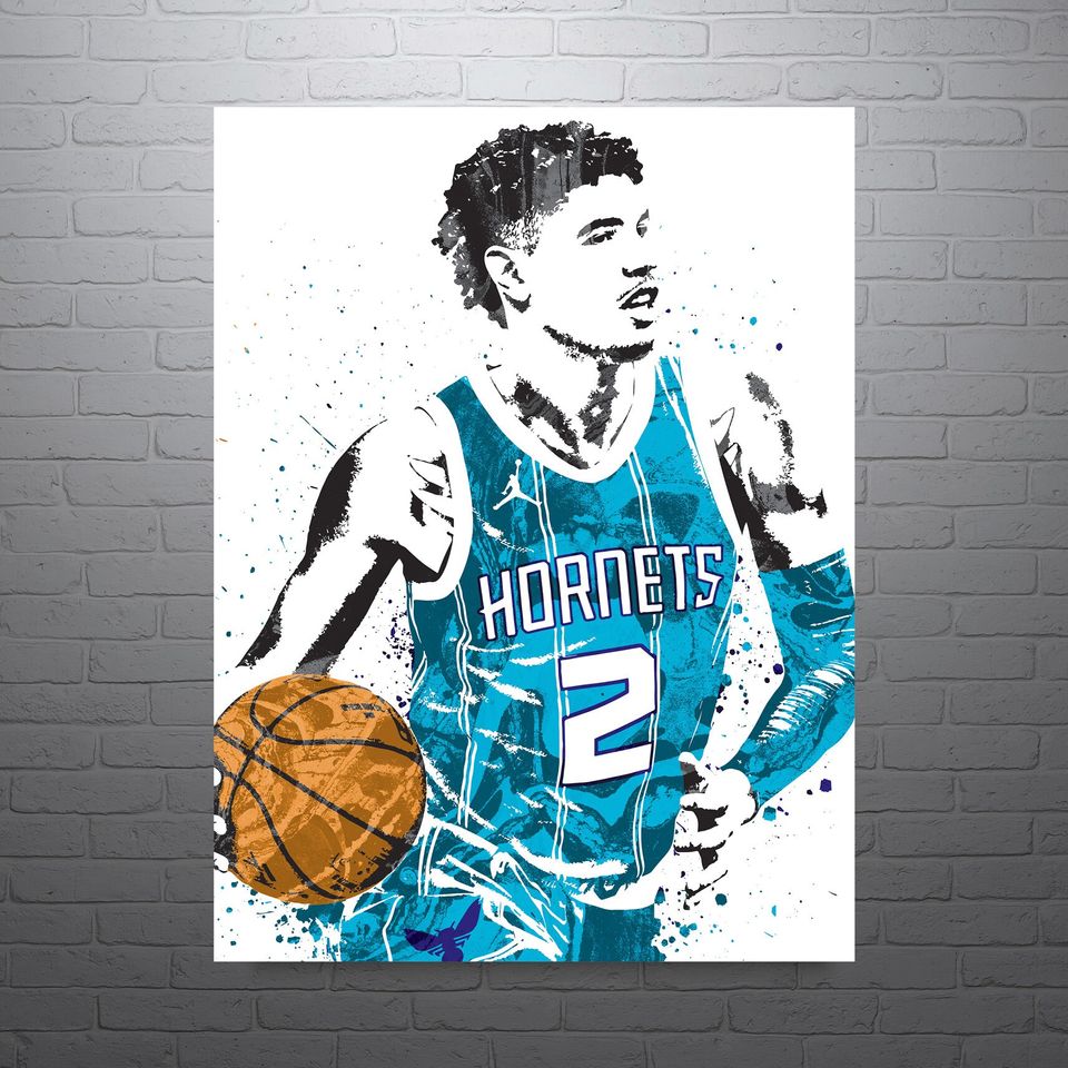 LaMelo Ball Charlotte Hornets Basketball Art Poster