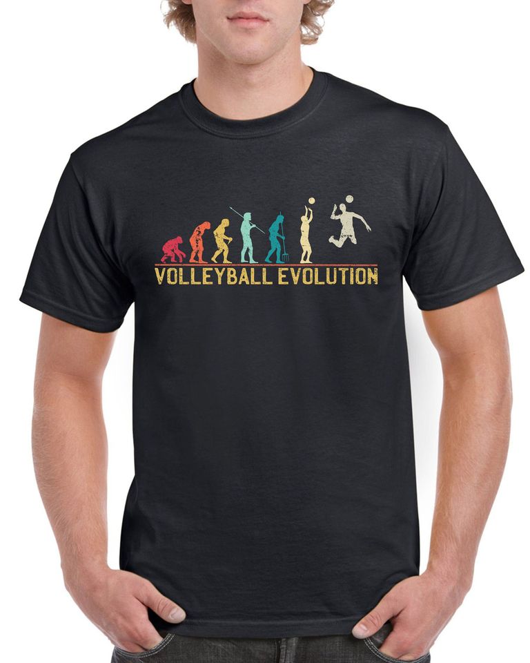Top Gift T-Shirt for Dad: Evolution of Volleyball Sports Cotton Comfort
