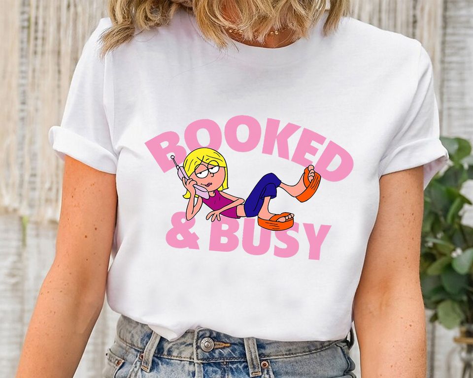 Disney Channel Lizzie McGuire Animated Lizzie Booked & Busy T-Shirt