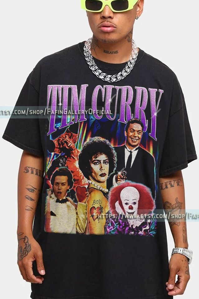 RETRO TIM CURRY Shirt, Tim Curry Vintage Shirt | Tim Curry Homage, Tim Curry Fan Tees