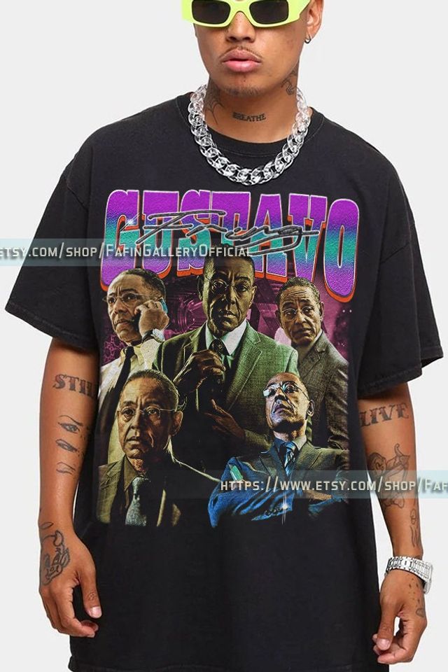 GUSTAVO FRING Vintage Retro Tshirt, Los Pollos Gustavo Fring Chille Shirt, Salamanca Breakingg Bad Fan Shirt Heisenberg Shirt
