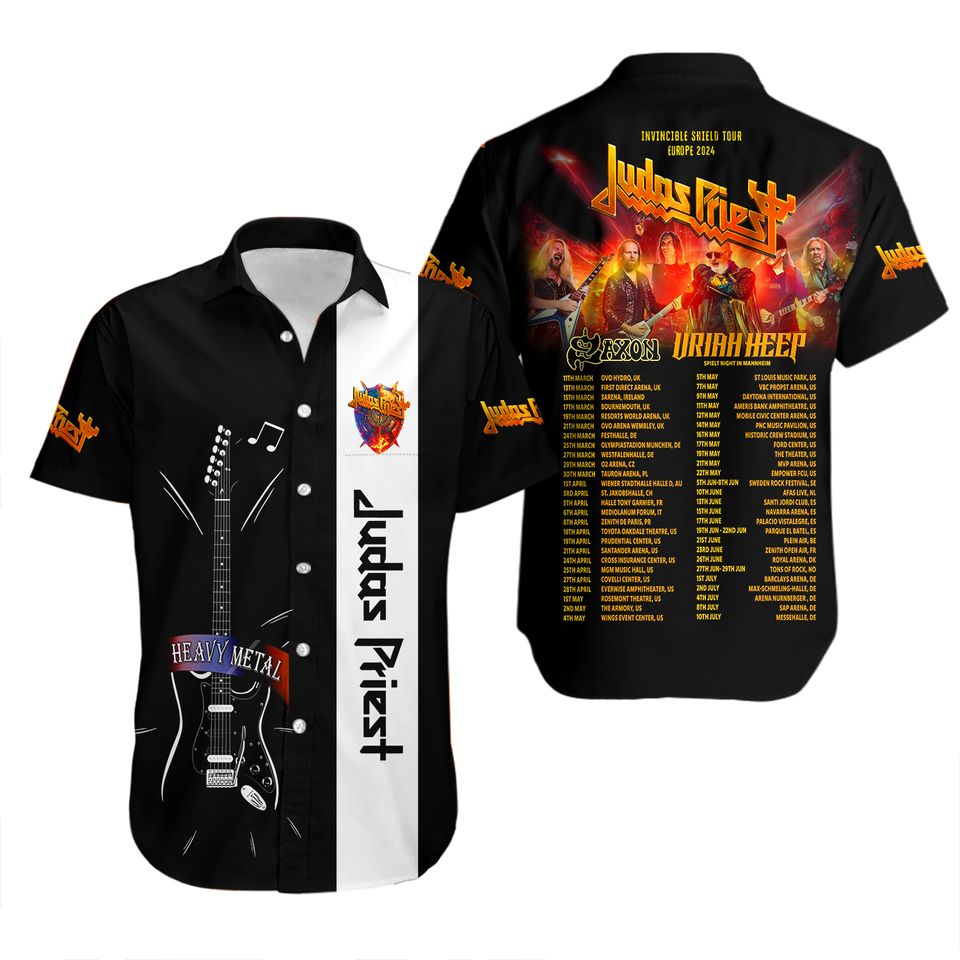 Judas Priest Invincible Shield Tour Europe 2024 Hawaiian Shirt