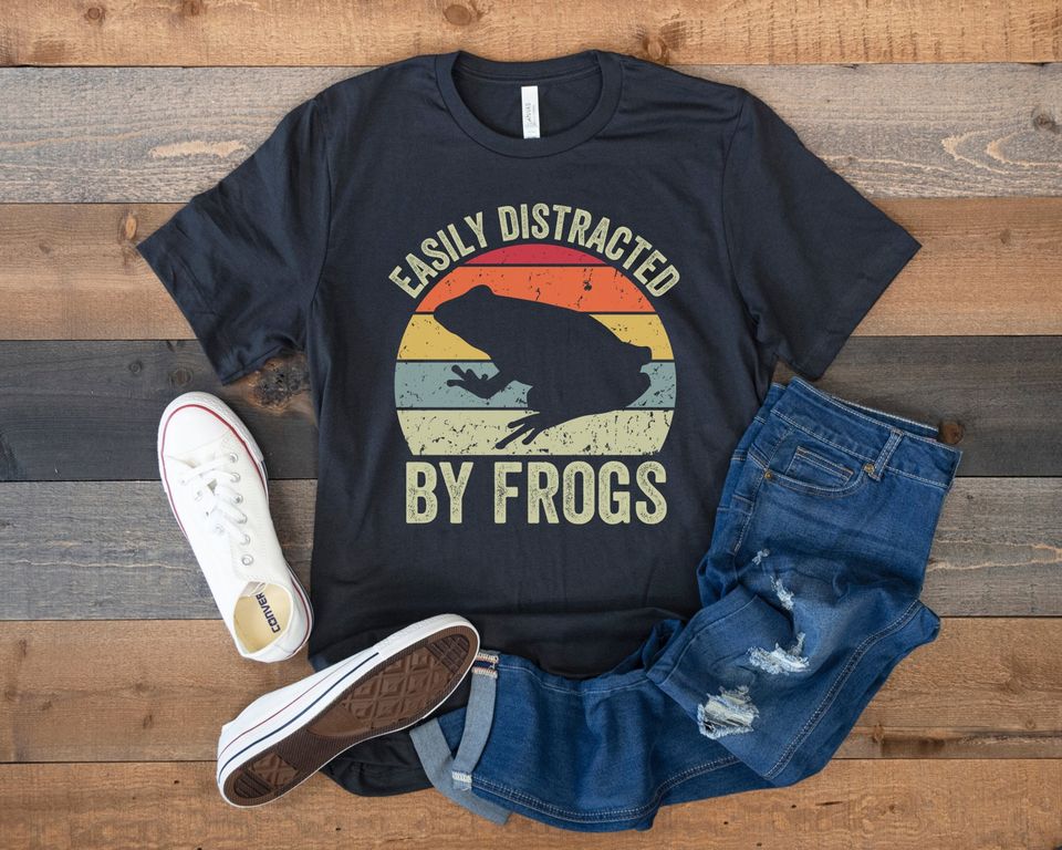 Frog Shirt, Frog Lover Gift, Funny Frog Shirt, Easily Distracted by Frogs, Toad Shirt