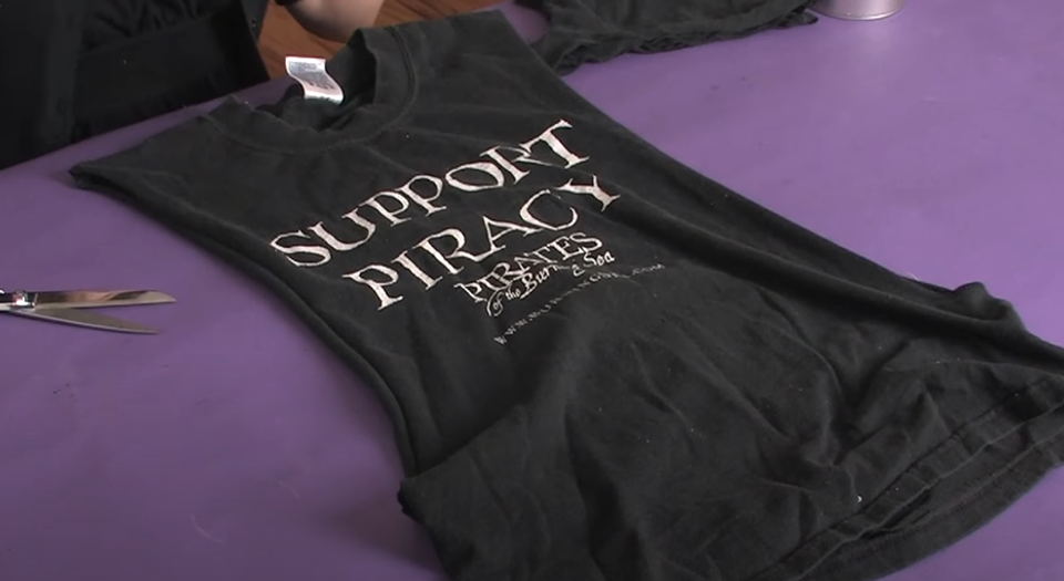 New muscle tank from old t-shirt