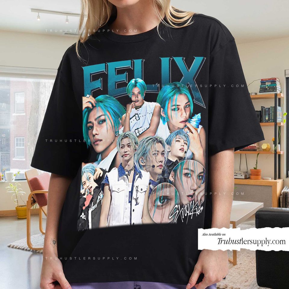 Felix Stray kids Graphic Shirt, Felix Kpop Bootleg Shirt, Vintage Kpop Shirt